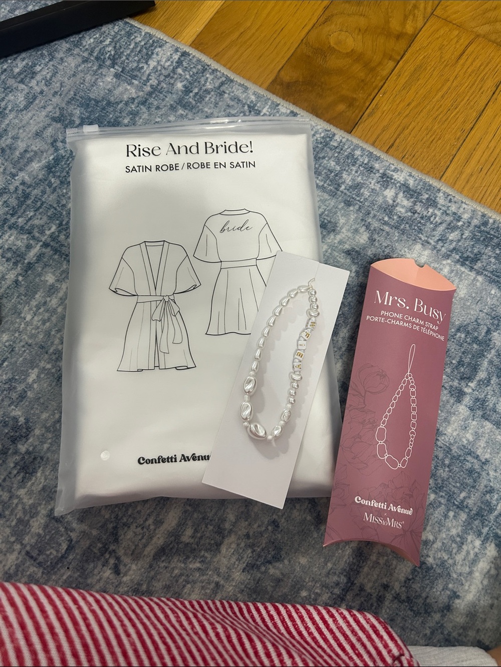 Bride robe and phone charm bundle brand new